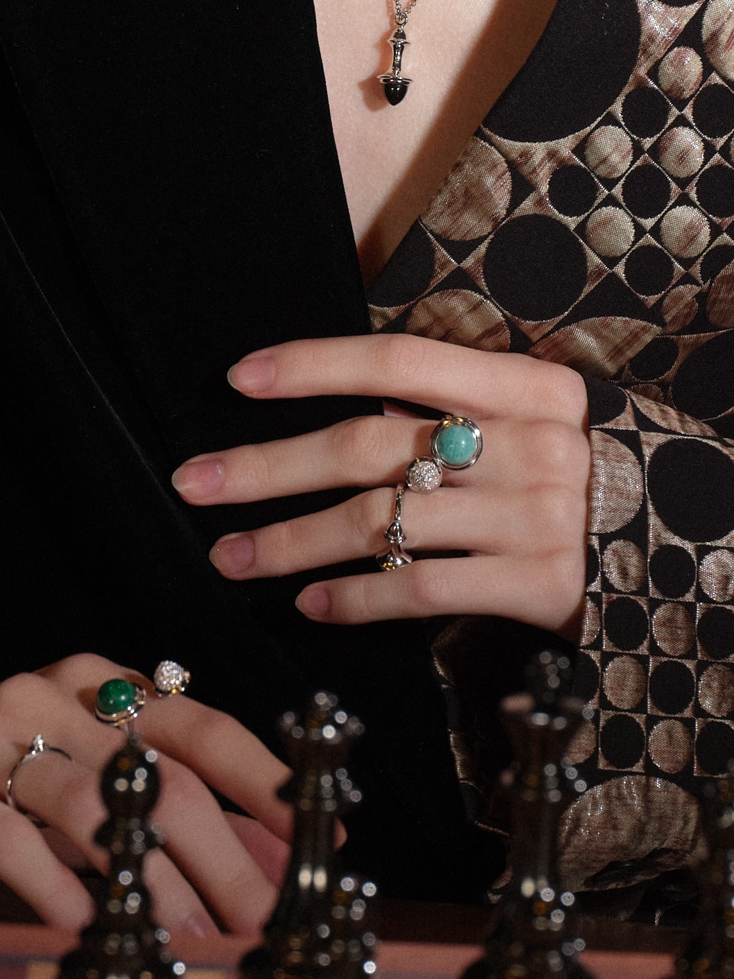 CHECKMATE CHECK  BAGUE JUMELLE