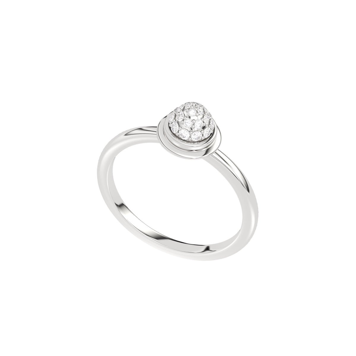 CHECKMATE CHECK PAVÉ  BAGUE (MEDIUM VERSION)